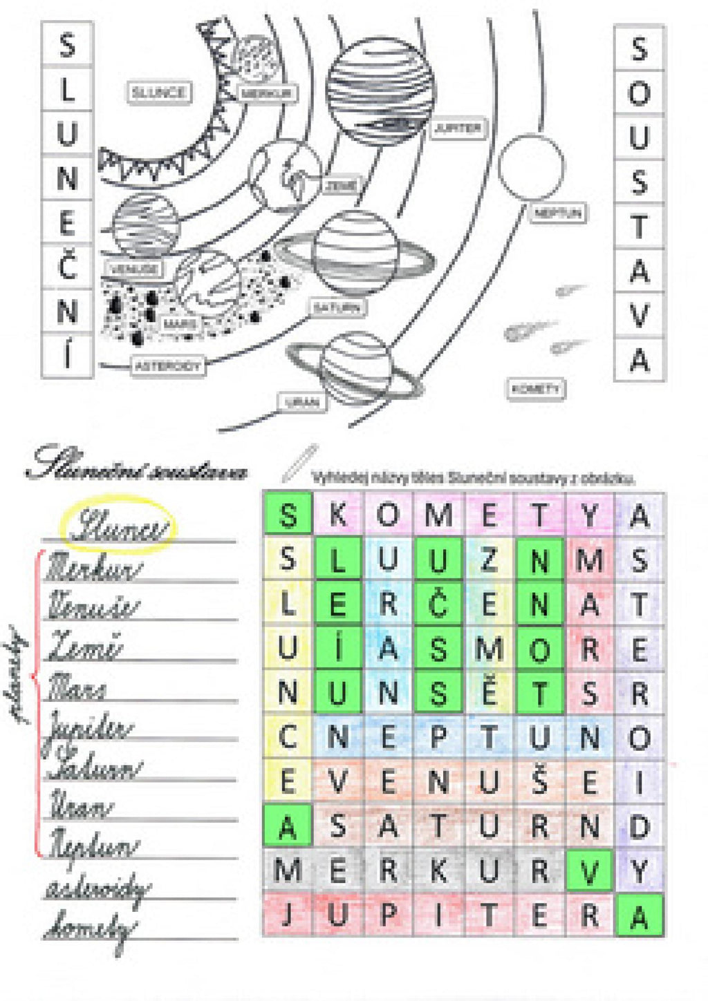 Sluneční soustava 1/3